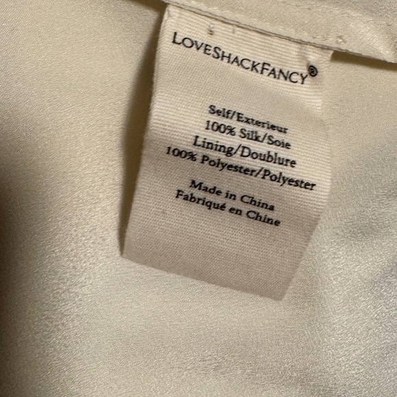 Rare LoveShackFancy Silk Dress Blue floral 0 - Picture 13 of 14